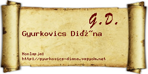 Gyurkovics Diána névjegykártya